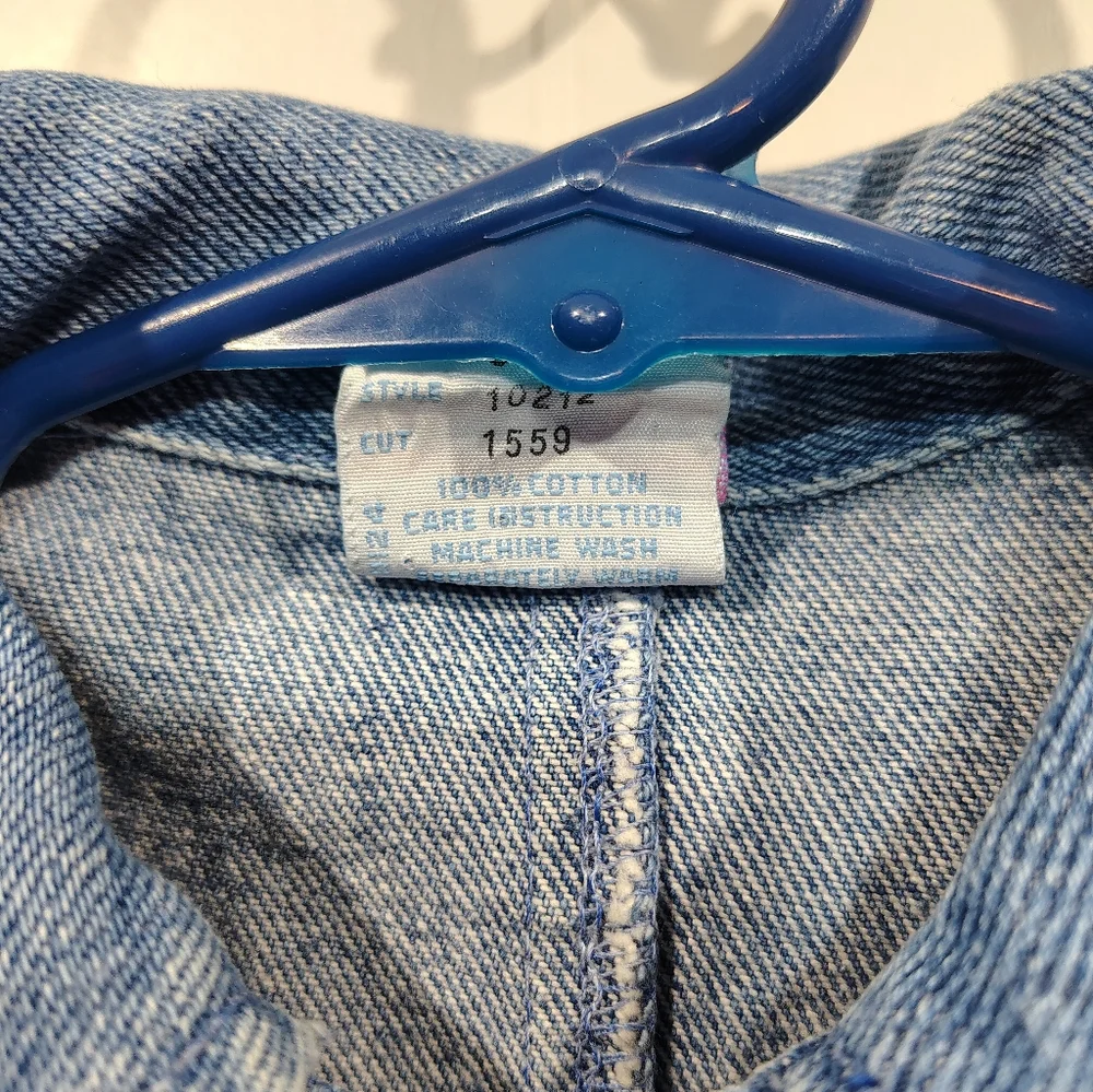Vintage GUESS by Georges Marciano Kids‎ Denim Trench Coat Made in USA Rare 80s